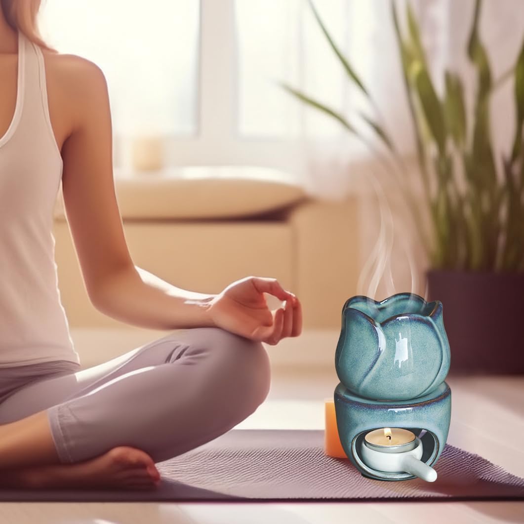 AIXIANG Lotus Ceramic Oil Burner & Wax Warmer — detail 5