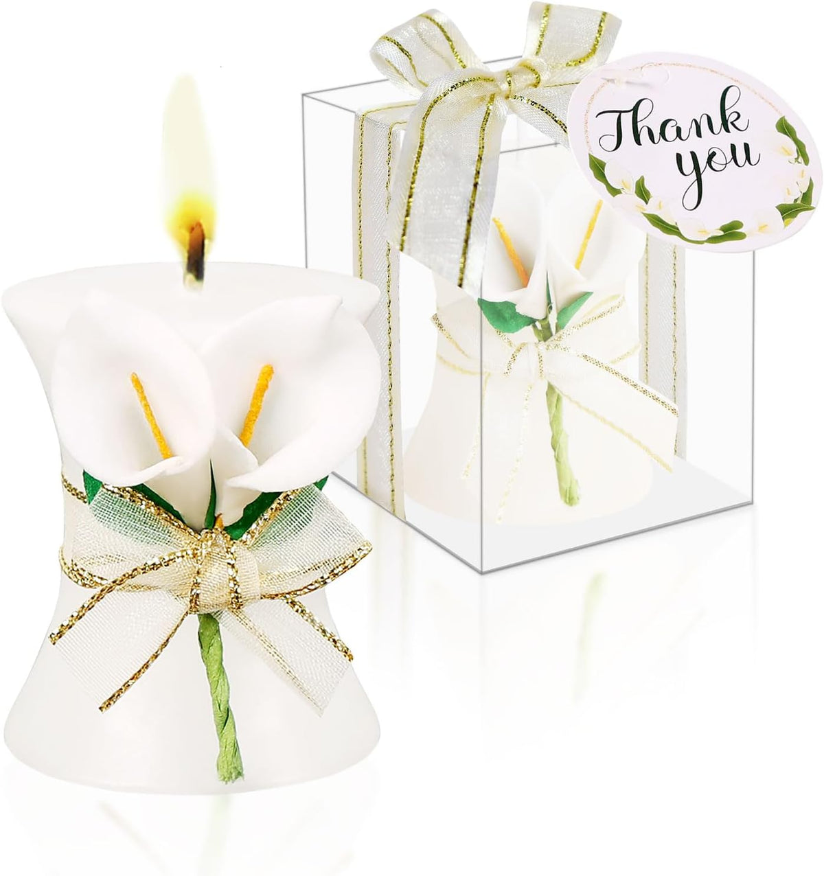AIXIANG Calla Lily Candle Wedding Favors – 24 Pack — product photo