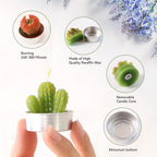 AIXIANG Cactus & Succulent Tealight Candles – 12 Pack — detail 6