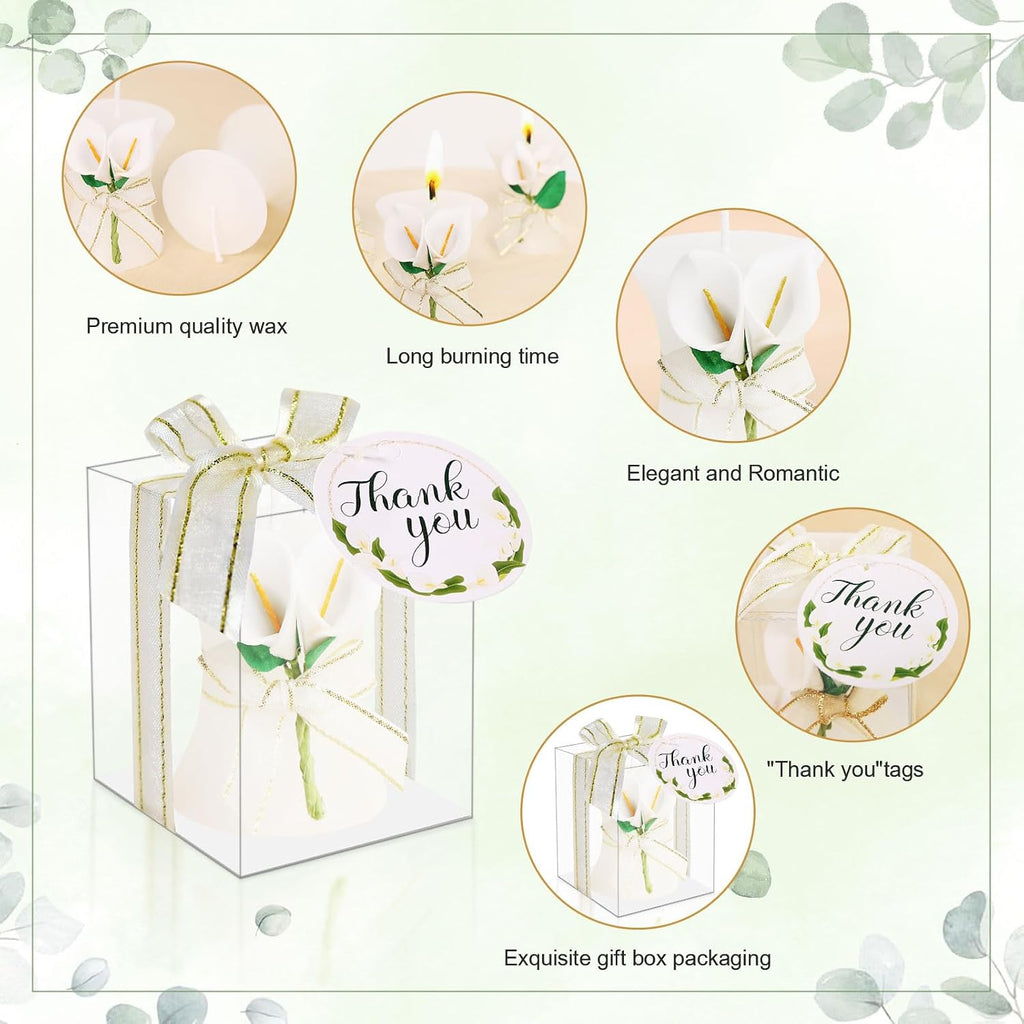AIXIANG Calla Lily Candle Wedding Favors – 24 Pack — detail 4