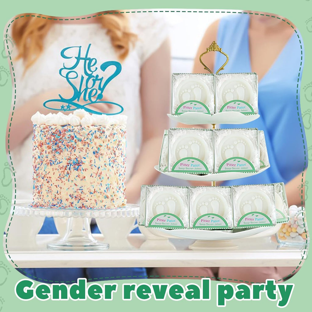 AIXIANG Baby Footprint Soap Favors – 24 Pack – gender reveal party favors