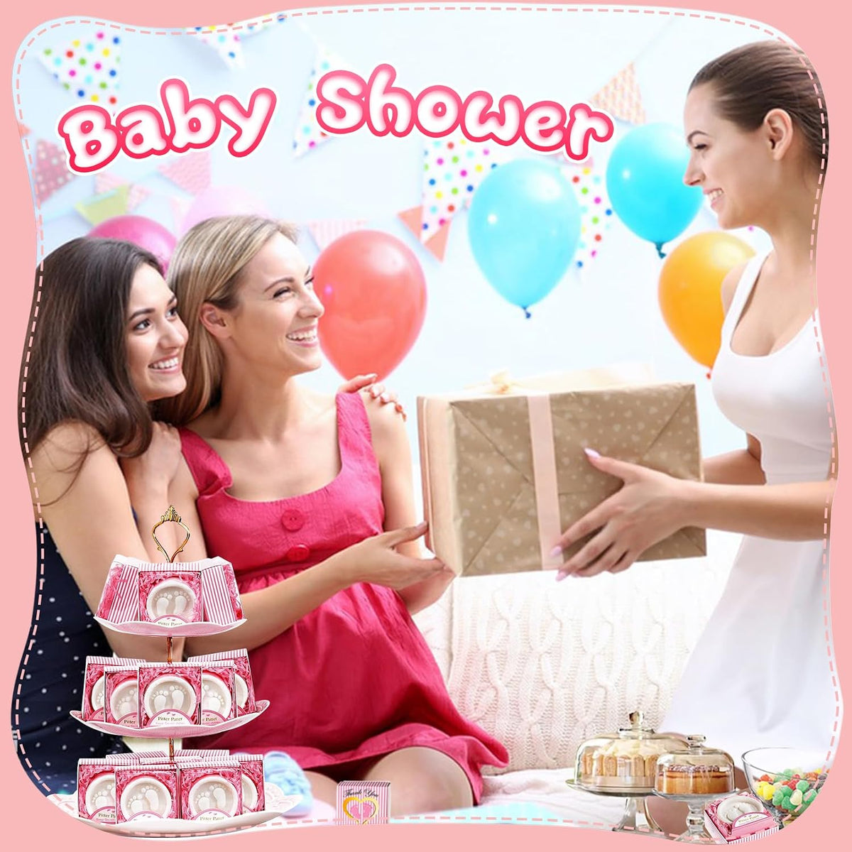 AIXIANG Pink Gift-Boxed Baby Footprint Soap Favors – 24 Pack – packaging and celebration ideas 4