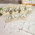 AIXIANG White Rose Wood Tealight Holder Favors – 24 Pack — detail 6