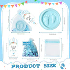 AIXIANG Blue Baby Footprint Soap Favor Kit – 50 Sets – packaging and celebration ideas 2