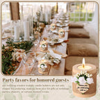 AIXIANG White Rose Wood Tealight Holder Favors – 12 Pack — detail 5