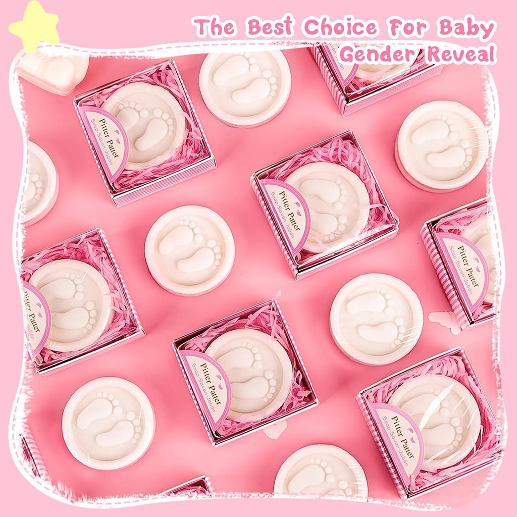AIXIANG Gift-Boxed Baby Footprint Soap Favors – 24 Pack