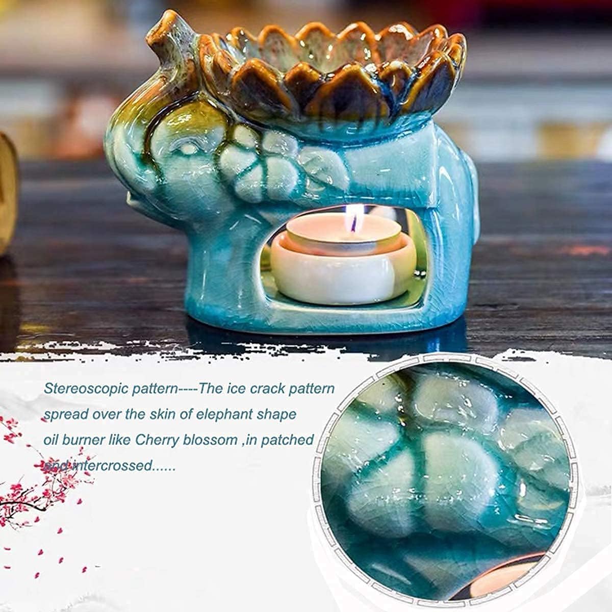 AIXIANG Elephant Ceramic Oil Burner & Wax Warmer