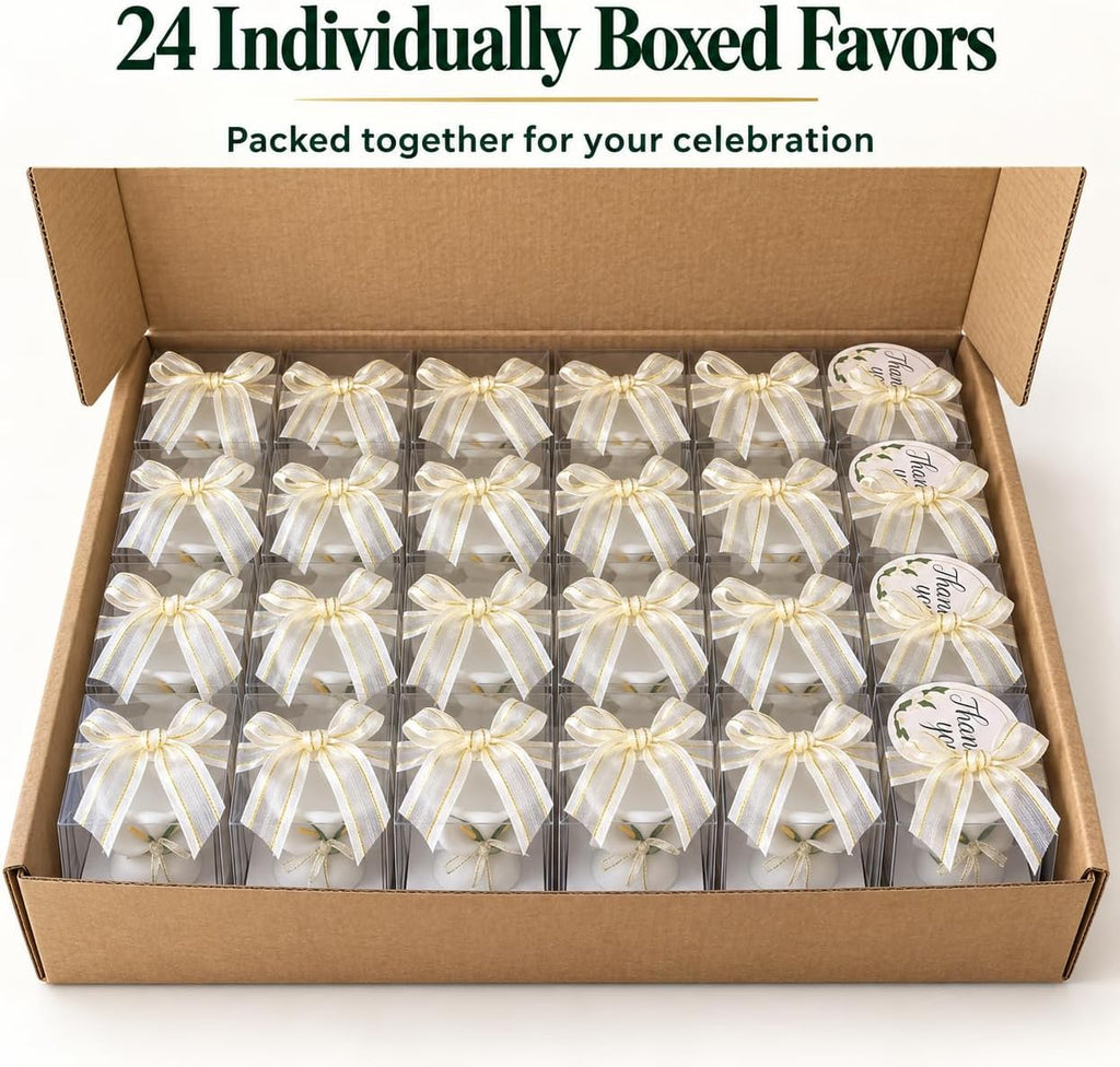 AIXIANG Calla Lily Candle Wedding Favors – 24 Pack