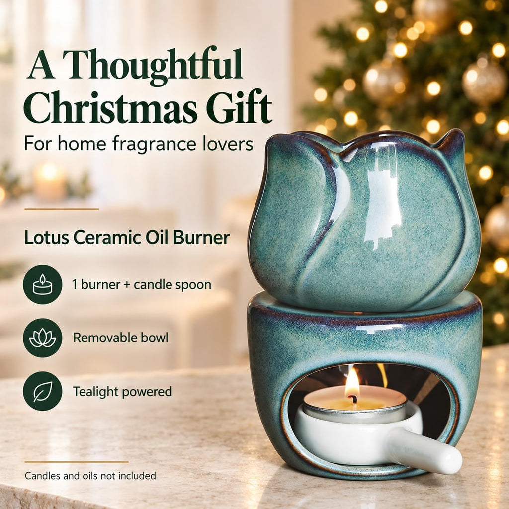 AIXIANG Lotus Ceramic Oil Burner & Wax Warmer
