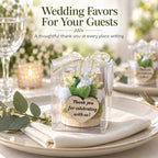 AIXIANG White Rose Wood Tealight Holder Favors – 12 Pack