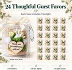 AIXIANG White Rose Wood Tealight Holder Favors – 24 Pack