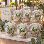 AIXIANG White Rose Wood Tealight Holder Favors – 24 Pack
