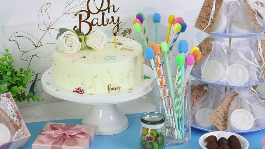 AIXIANG Baby Footprint Soap Favor Kit – 50 Sets